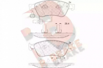 R BRAKE rb1725 -  Комплект тормозных колодок, дисковый тормоз